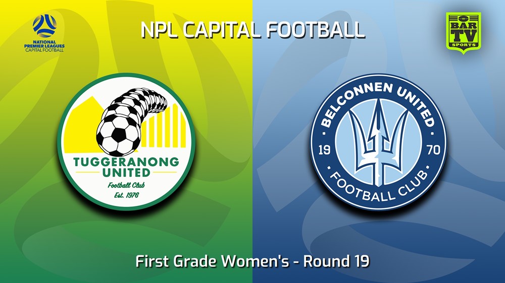 230820-Capital Womens Round 19 - Tuggeranong United FC (women) v Belconnen United (women) Slate Image