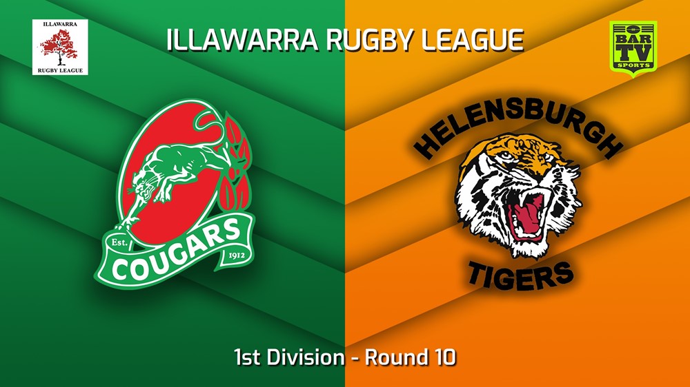 230708-Illawarra Round 10 - 1st Division - Corrimal Cougars v Helensburgh Tigers Minigame Slate Image