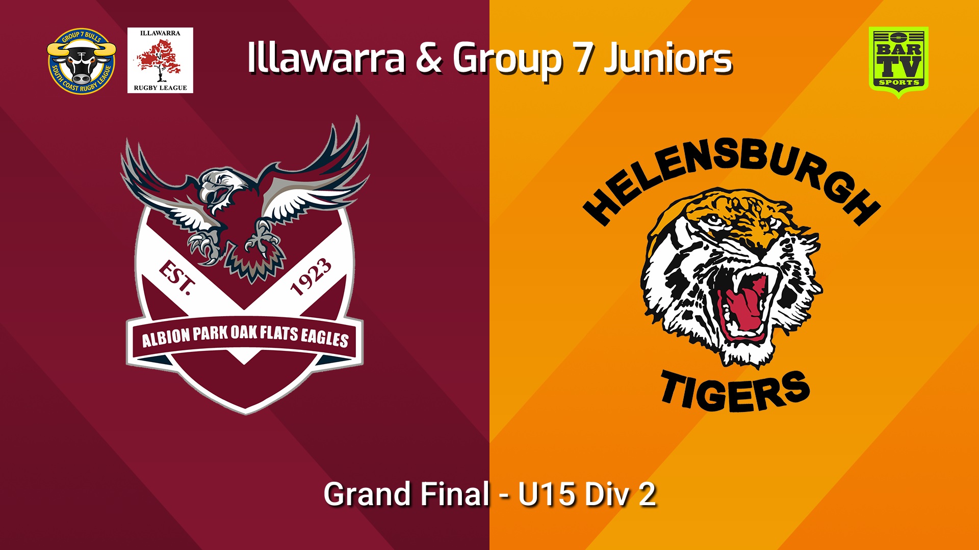 260912-video-Illawarra and Group 7 Merged Grand Final - U15 Div 2 - Albion Park Oak Flats v Helensburgh Tigers JRL Slate Image