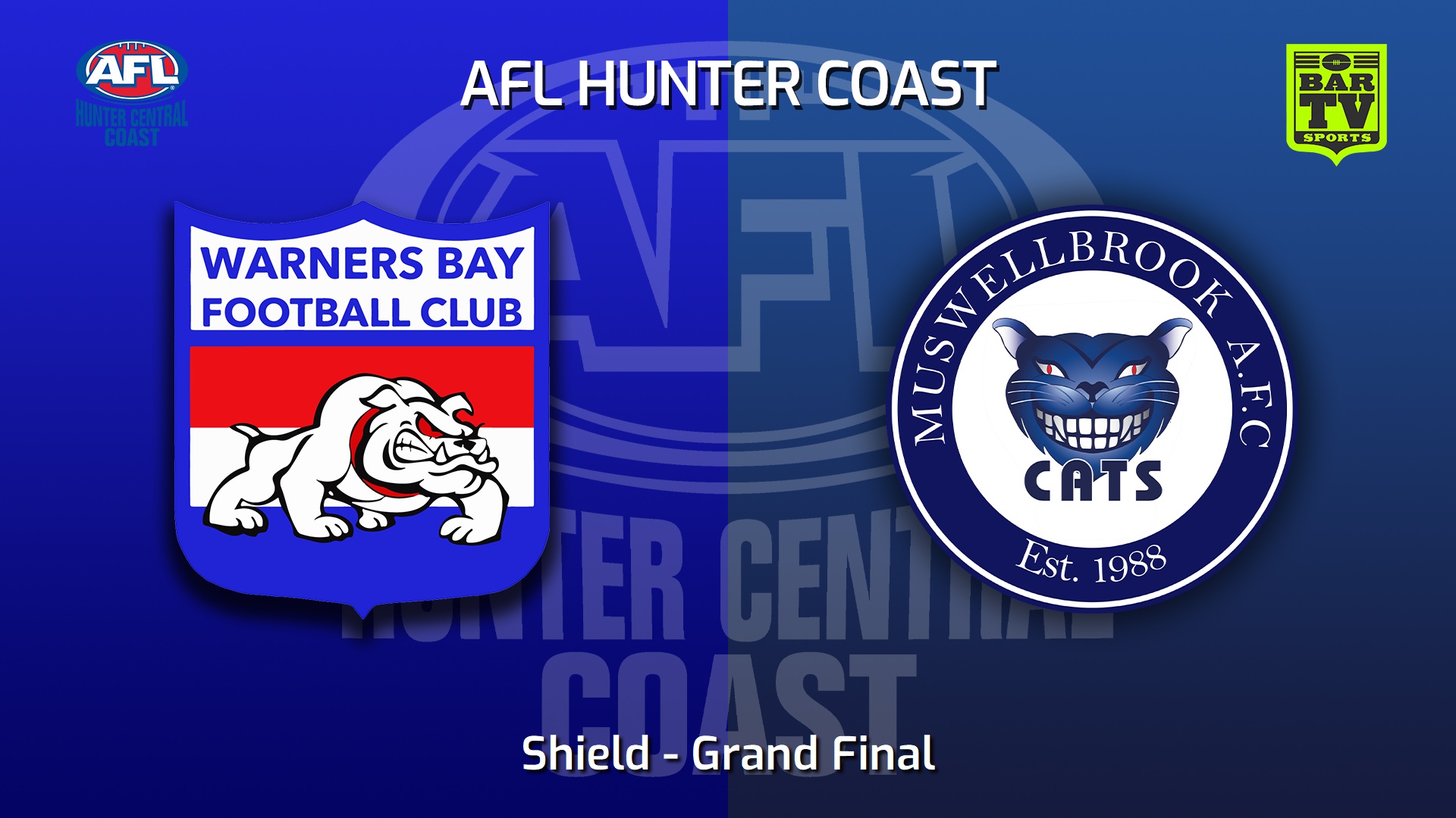 220917-AFL Hunter Central Coast Grand Final - Shield - Warners Bay Bulldogs v Muswellbrook Cats Slate Image