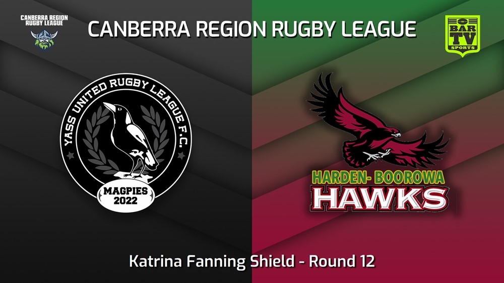 MINI GAME: Canberra Round 12 - Katrina Fanning Shield - Yass Magpies v Harden Worhawks Slate Image