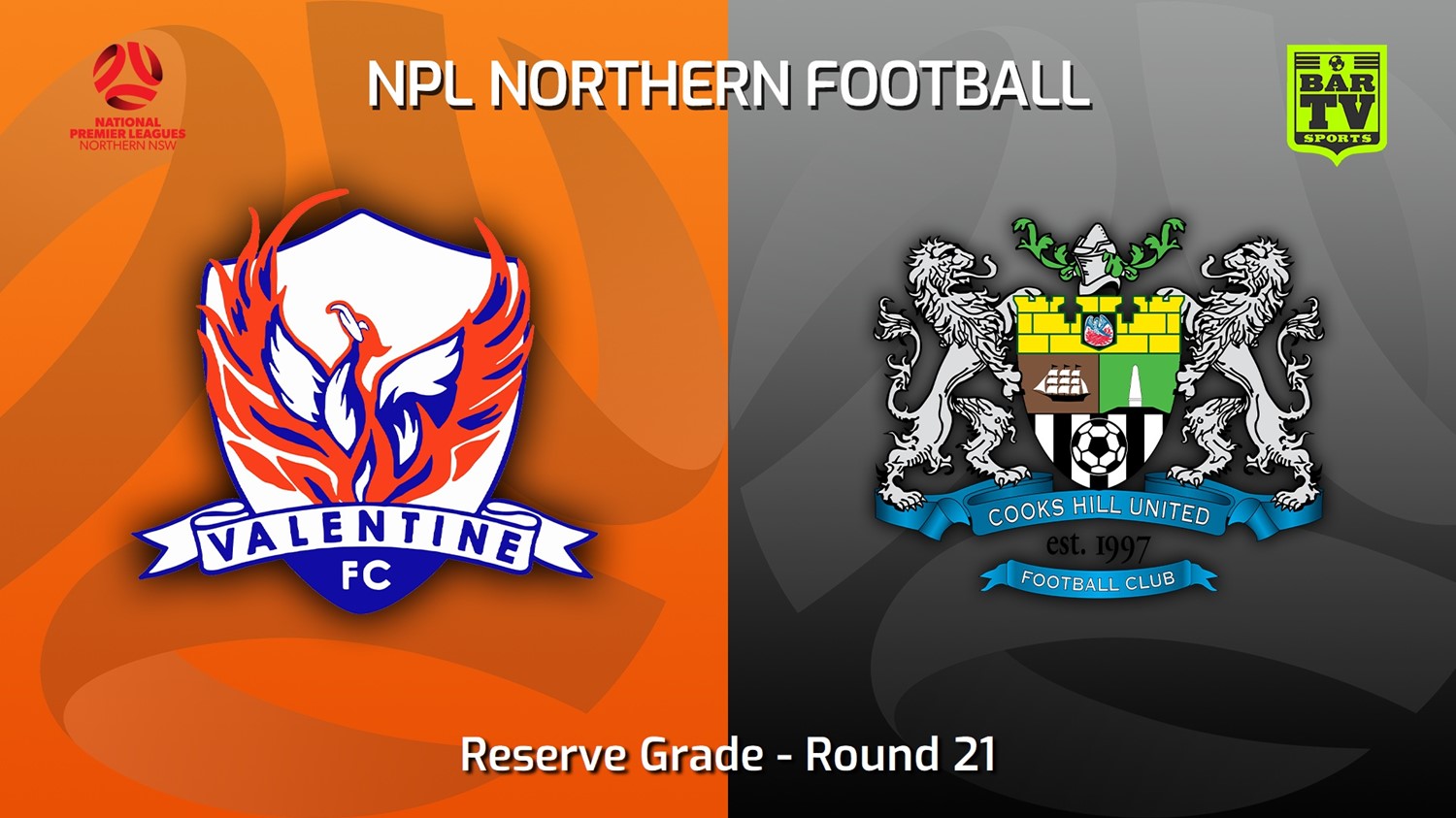 MINI GAME: NNSW NPLM Res Round 21 - Valentine Phoenix FC Res v Cooks Hill United FC (Res) Slate Image