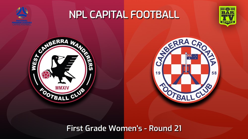 230903-Capital Womens Round 21 - West Canberra Wanderers FC (women) v Canberra Croatia FC (women) Minigame Slate Image