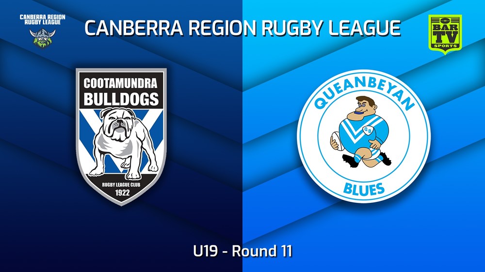 220723-Canberra Round 11 - U19 - Cootamundra Bulldogs v Queanbeyan Blues Slate Image