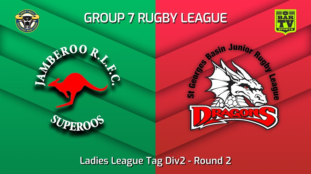 230401-South Coast Round 2 - Ladies League Tag Div2 - Jamberoo Superoos v St Georges Basin Dragons Slate Image