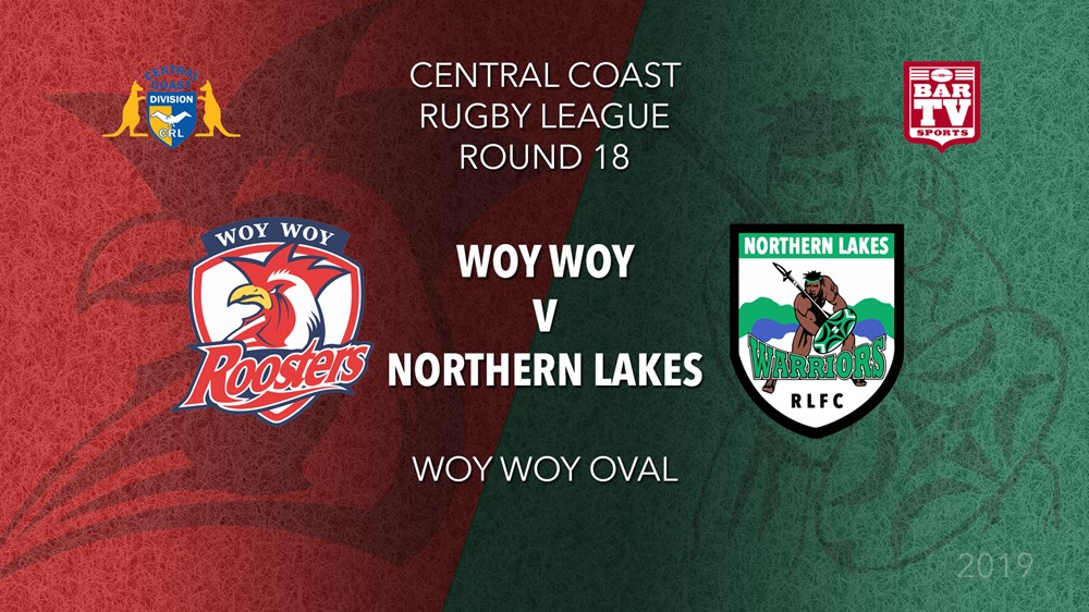 CCRL Round 18 - 1st Grade - Woy Woy Roosters v Northern Lakes Warriors Slate Image