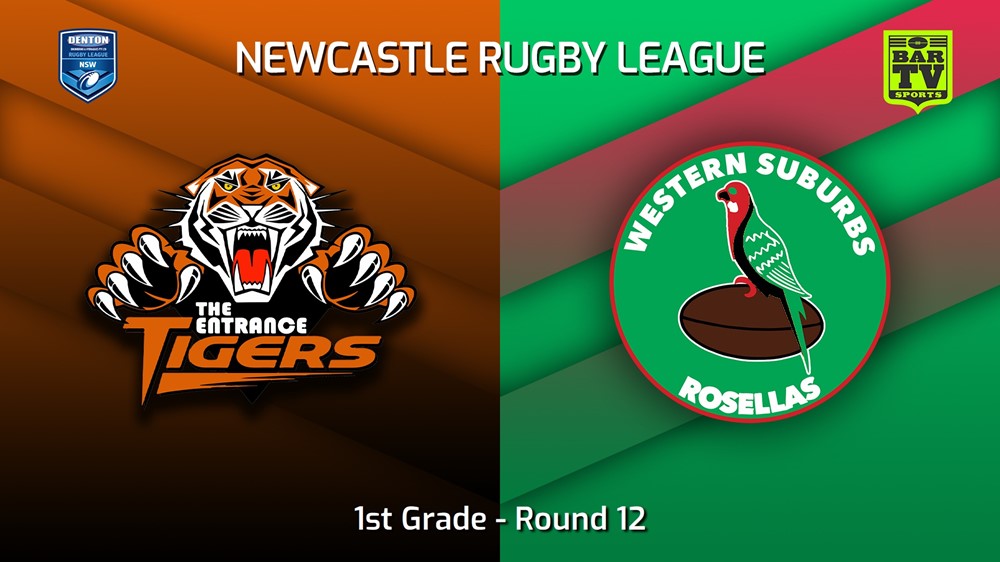 230618-Newcastle RL Round 12 - 1st Grade - The Entrance Tigers v Western Suburbs Rosellas Minigame Slate Image