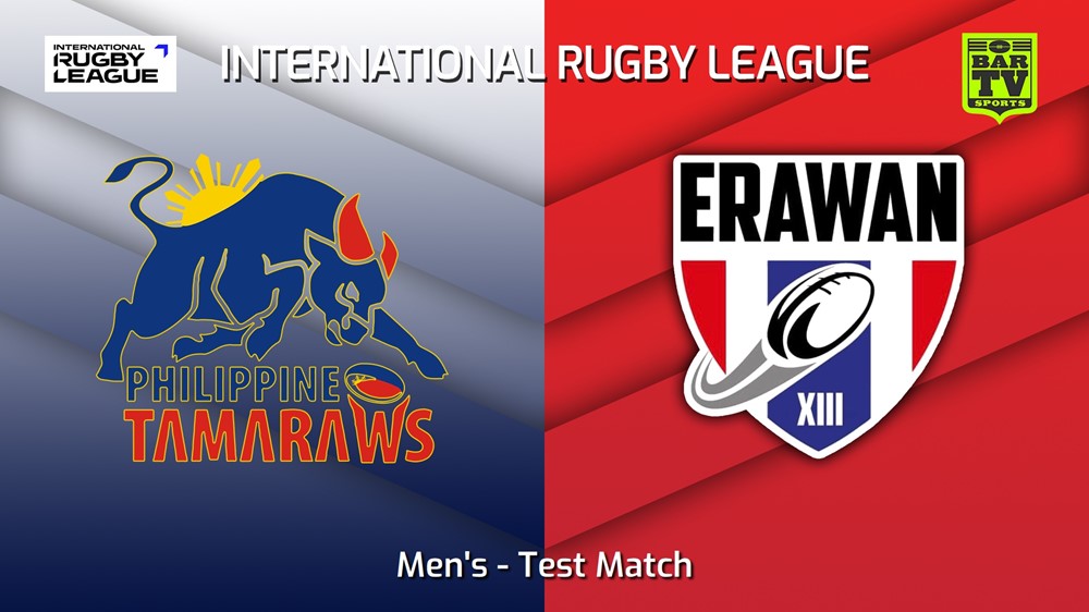 221009-International RL Test Match - Men's - Philippines Tamaraws v Thailand Erawan Slate Image