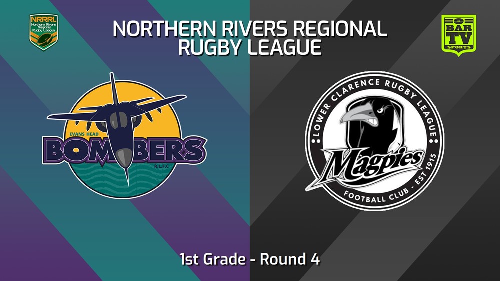 240428-video-Northern Rivers Round 4 - 1st Grade - Evans Head Bombers v Lower Clarence Magpies Slate Image