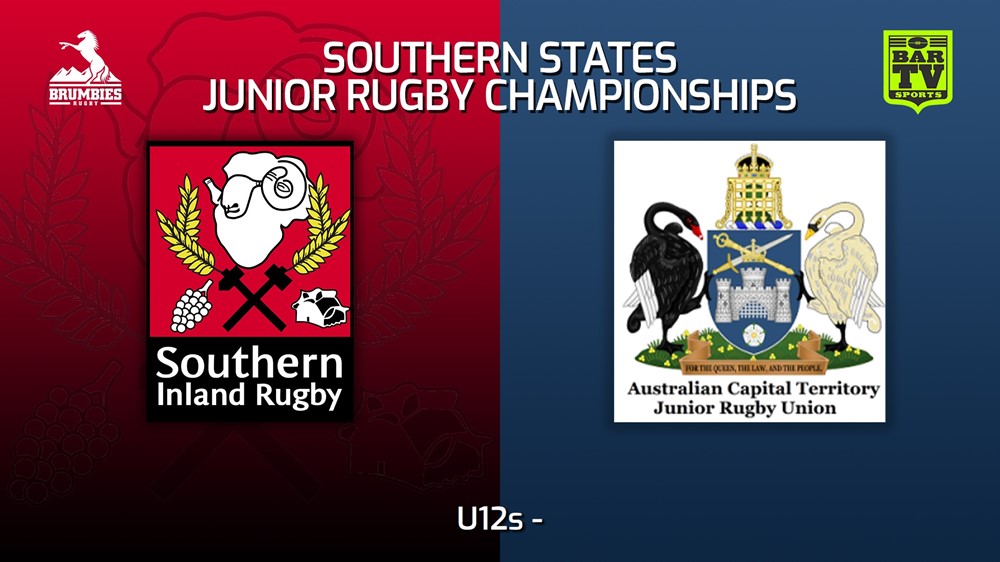 230711-Southern States Junior Rugby Championships U12s - Southern Inland v ACTJRU Minigame Slate Image