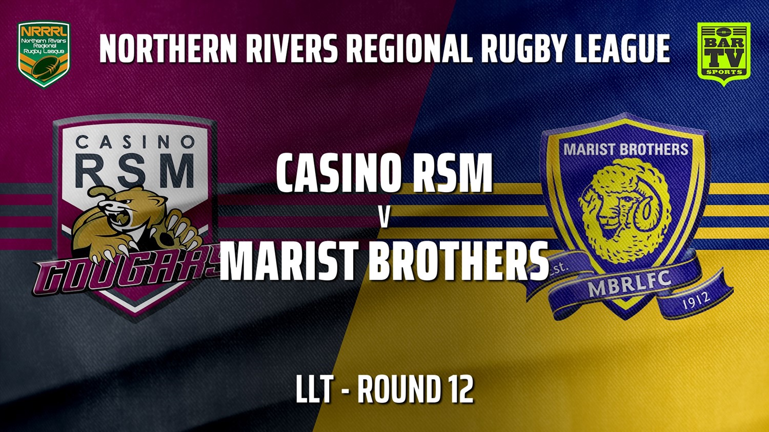 210725-Northern Rivers Round 12 - LLT - Casino RSM Cougars v Lismore Marist Brothers Rams Slate Image