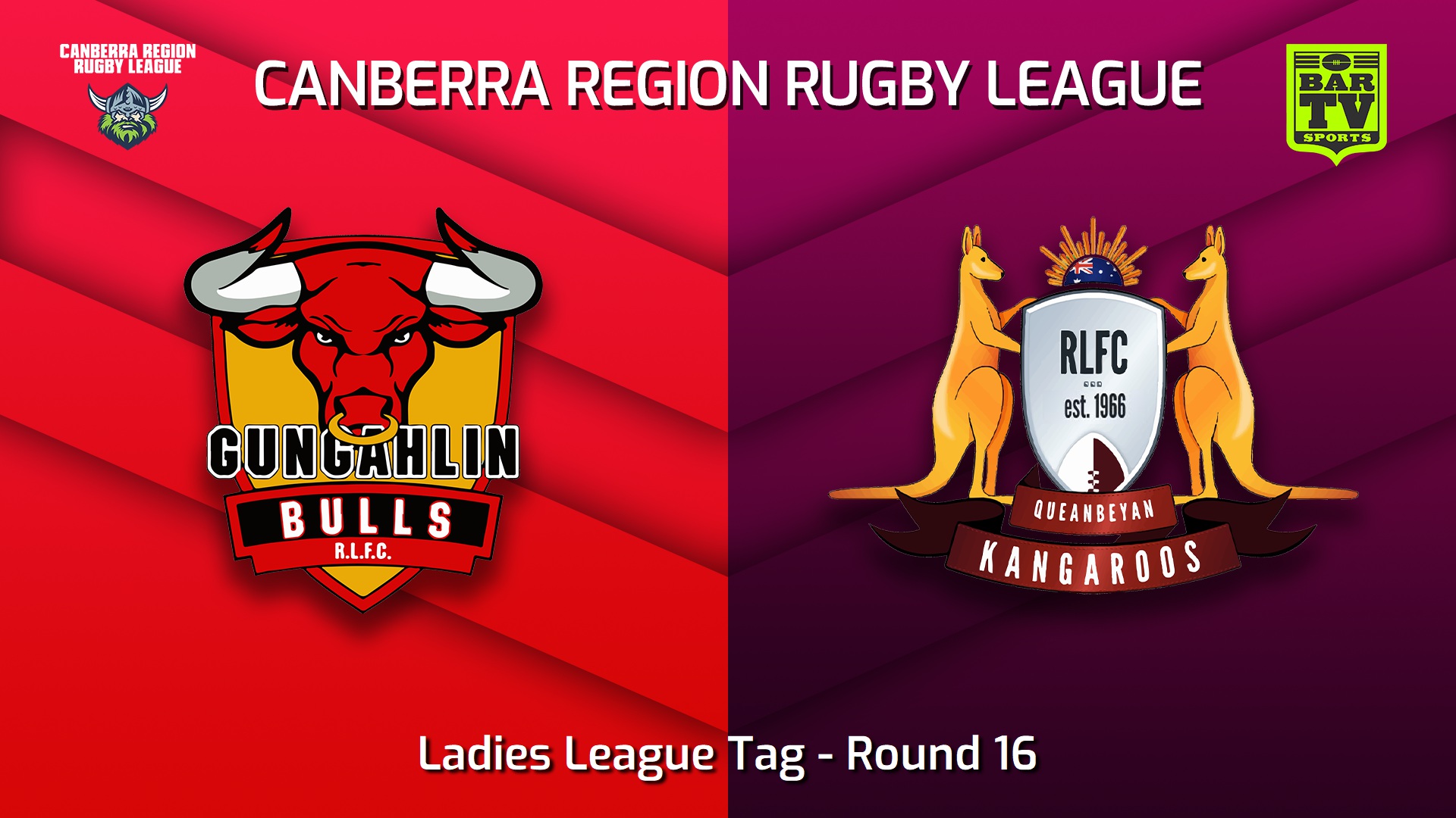 230812-Canberra Round 16 - Ladies League Tag - Gungahlin Bulls v Queanbeyan Kangaroos Slate Image