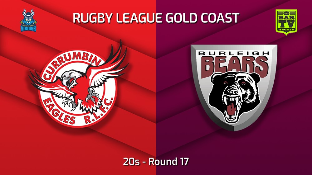 220821-Gold Coast Round 17 - 20s - Currumbin Eagles v Burleigh Bears Slate Image