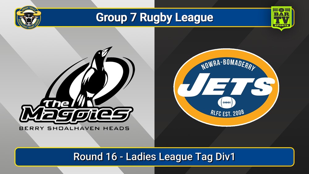 250816-video-South Coast Round 16 - Ladies League Tag Div1 - Berry-Shoalhaven Heads v Nowra-Bomaderry  Slate Image
