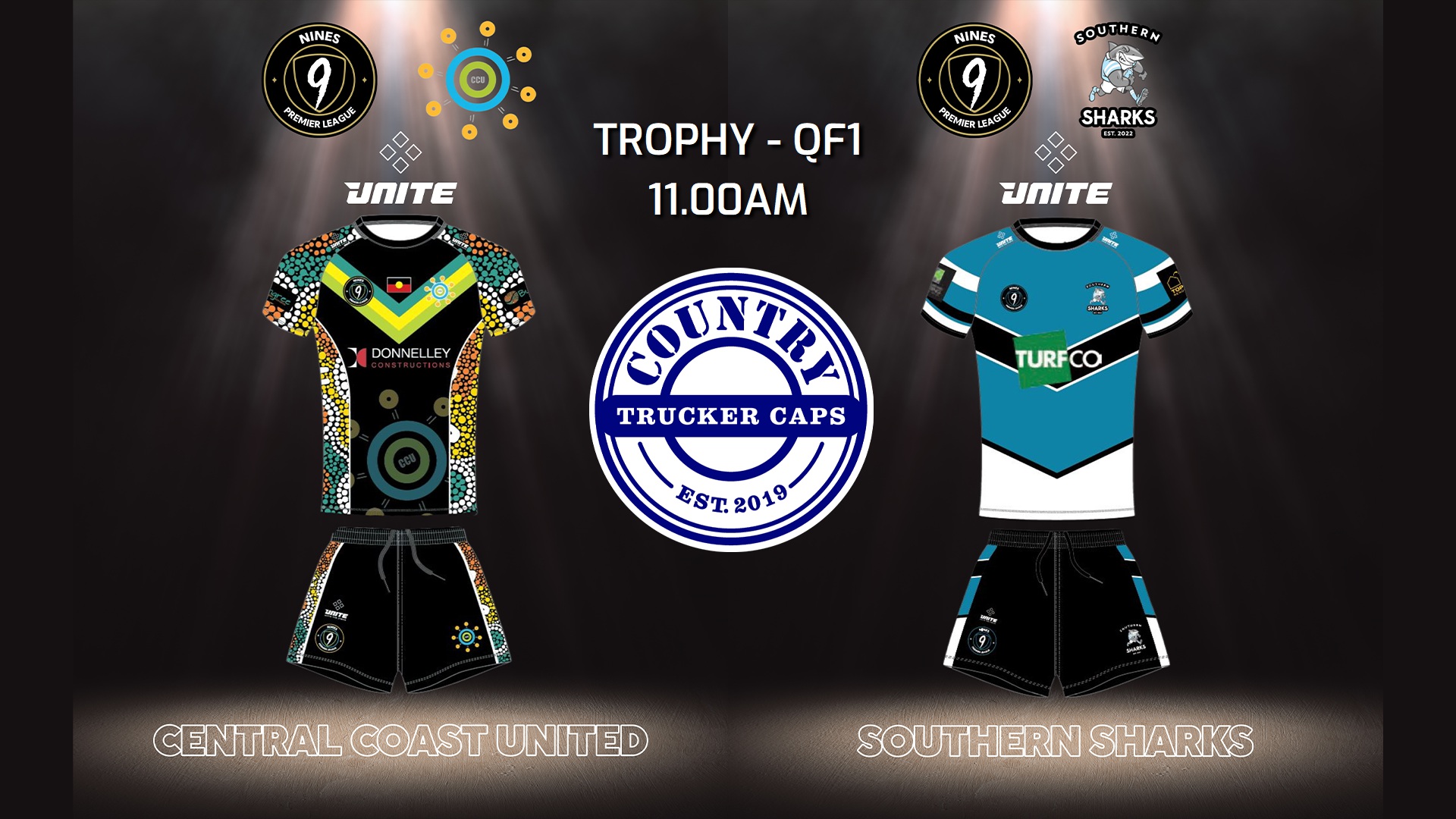 240127-Nines Premier League Trophy - QF1 - NPL Central Coast United v NPL Southern Sharks Slate Image