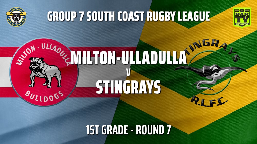 210530-Group 7 RL Round 7 - 1st Grade - Milton-Ulladulla Bulldogs v Stingrays of Shellharbour Slate Image