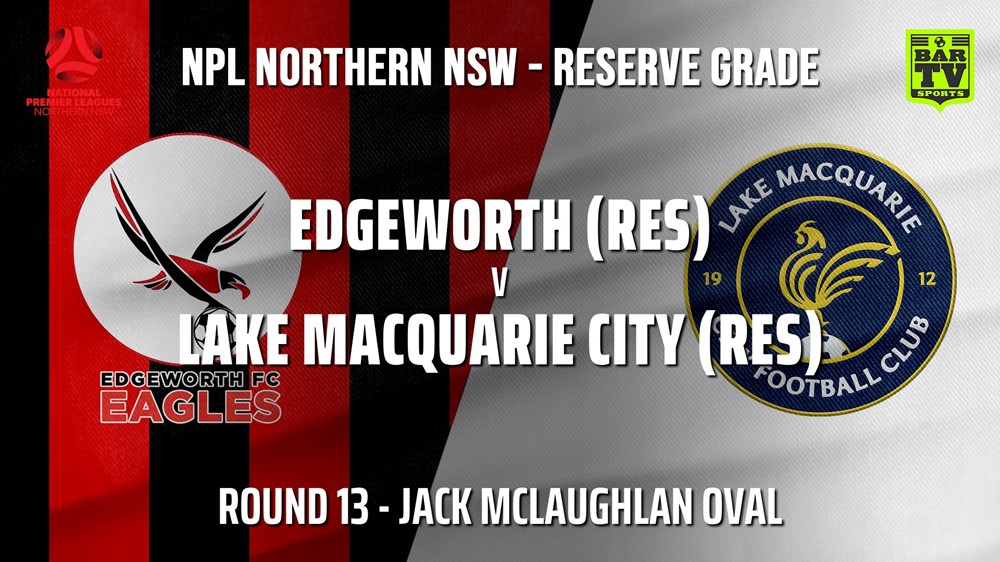 MINI GAME: NNSW NPL Res Round 13 - Edgeworth Eagles v Lake Macquarie City FC Slate Image