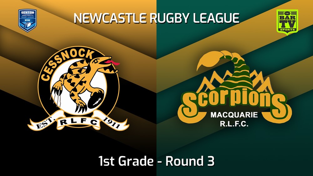220409-Newcastle Round 3 - 1st Grade - Cessnock Goannas v Macquarie Scorpions Slate Image