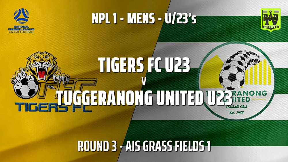 210420-NPL1 U23 Capital Round 3 - Tigers FC U23 v Tuggeranong United U23 Slate Image