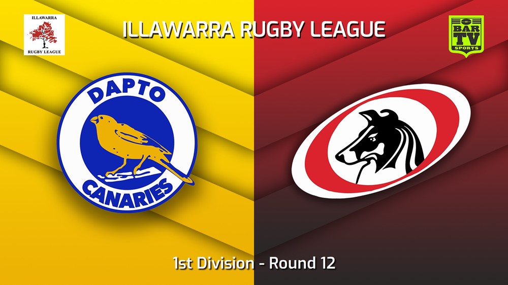 220730-Illawarra Round 12 - 1st Division - Dapto Canaries v Collegians Slate Image