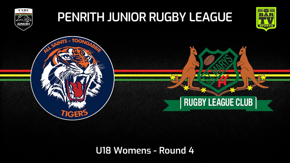 240505-video-Penrith & District Junior Rugby League Round 4 - U18 Womens - All Saints Toongabbie v St Marys Slate Image