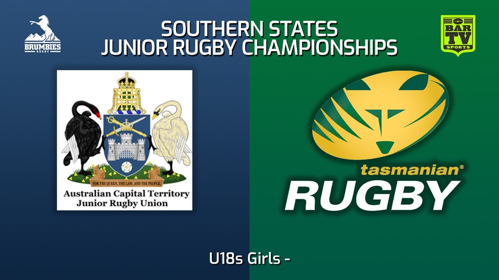 230713-Southern States Junior Rugby Championships U18s Girls - ACTJRU v Tasmania Minigame Slate Image