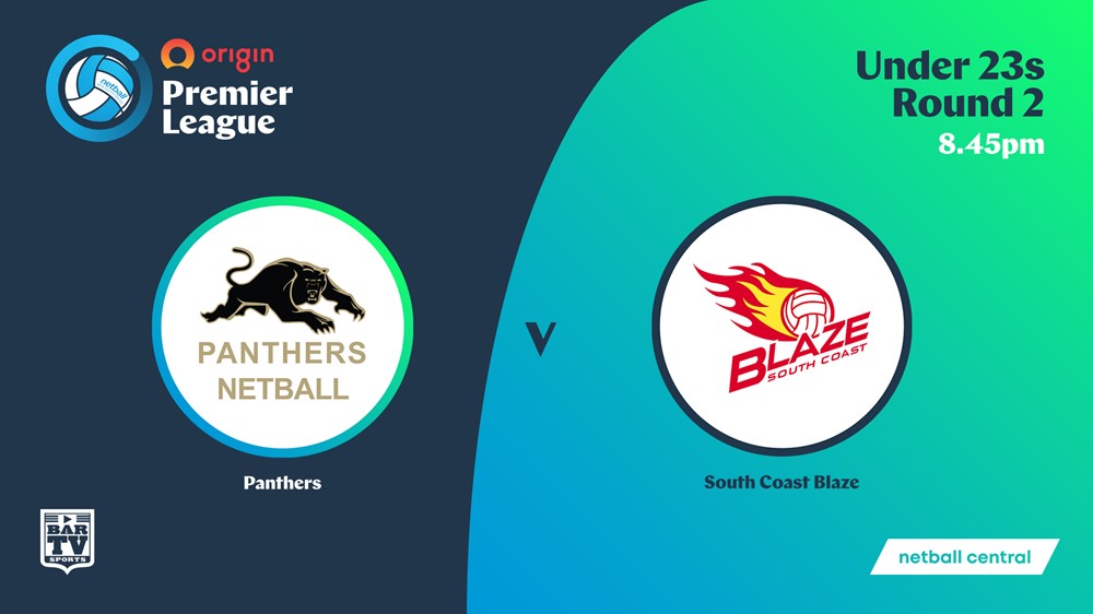 NSW Prem League Round 2 Court 1 - U23s - Panthers v South Coast Blaze Minigame Slate Image