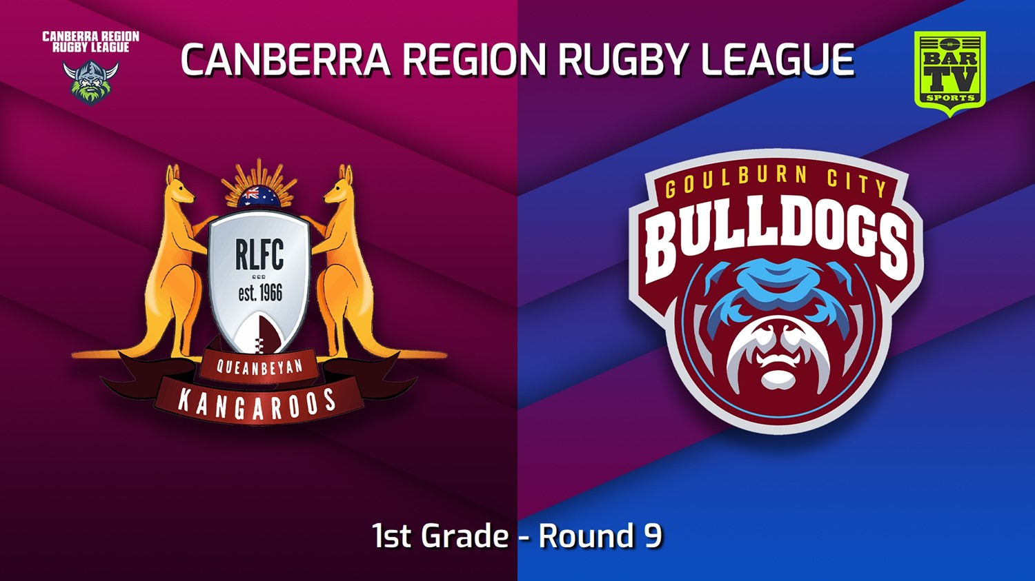 MINI GAME: Canberra Round 9 - 1st Grade - Queanbeyan Kangaroos v Goulburn City Bulldogs Slate Image