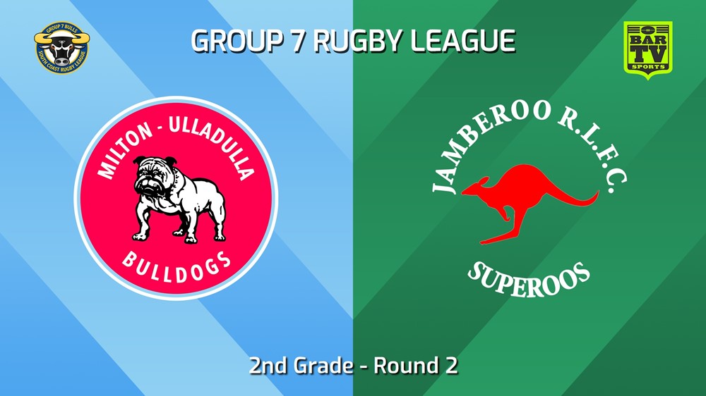 240414-South Coast Round 2 - 2nd Grade - Milton-Ulladulla Bulldogs v Jamberoo Superoos Minigame Slate Image