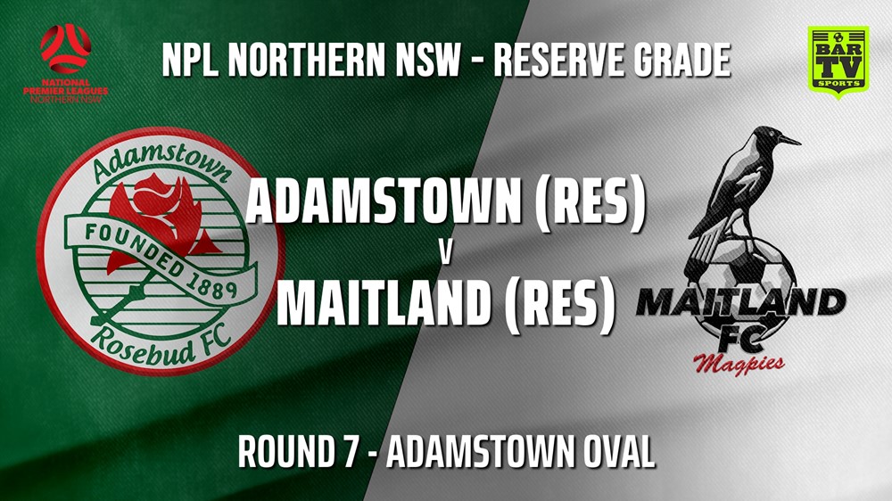 210515-NPL NNSW RES Round 7 - Adamstown Rosebud FC v Maitland FC Slate Image