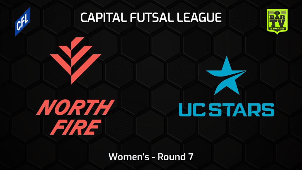 231201-Capital Football Futsal Round 7 - Women's - North Canberra Fire v UC Stars FC Minigame Slate Image
