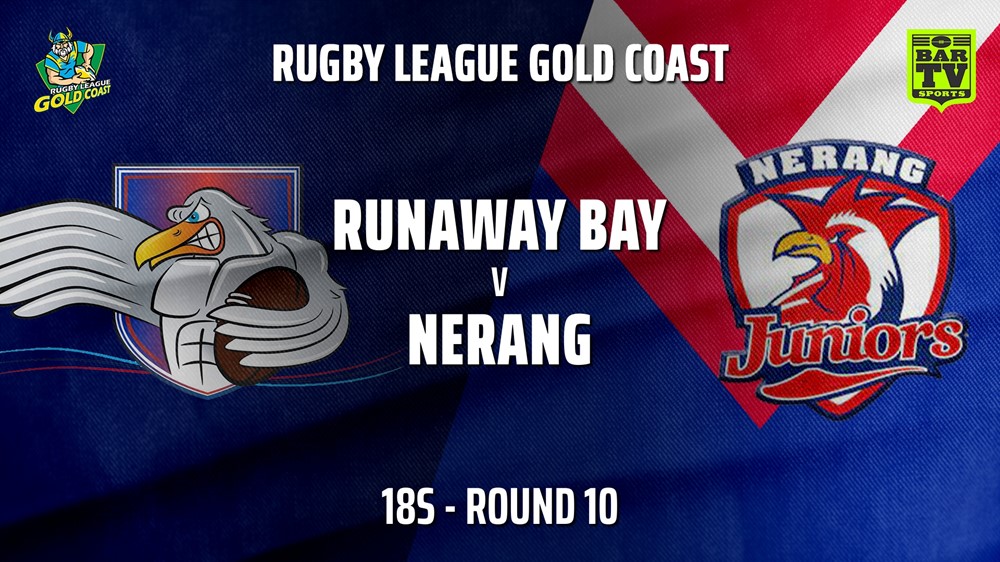 210718-Gold Coast Round 10 - 18s - Runaway Bay v Nerang Roosters Minigame Slate Image