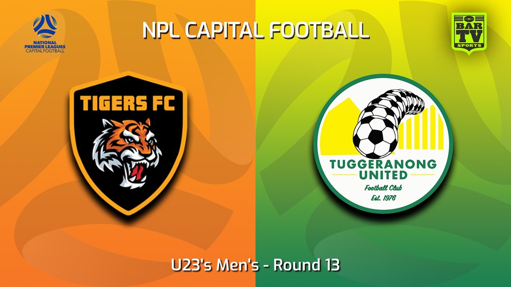 230629-Capital NPL U23 Round 13 - Tigers FC U23 v Tuggeranong United U23 Slate Image