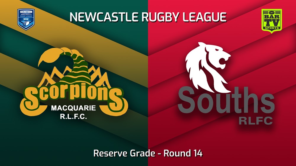 230701-Newcastle RL Round 14 - Reserve Grade - Macquarie Scorpions v South Newcastle Lions Slate Image
