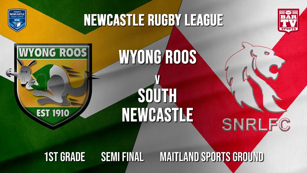 Newcastle Rugby League Semi Final - 1st Grade - Wyong Roos v South Newcastle Slate Image