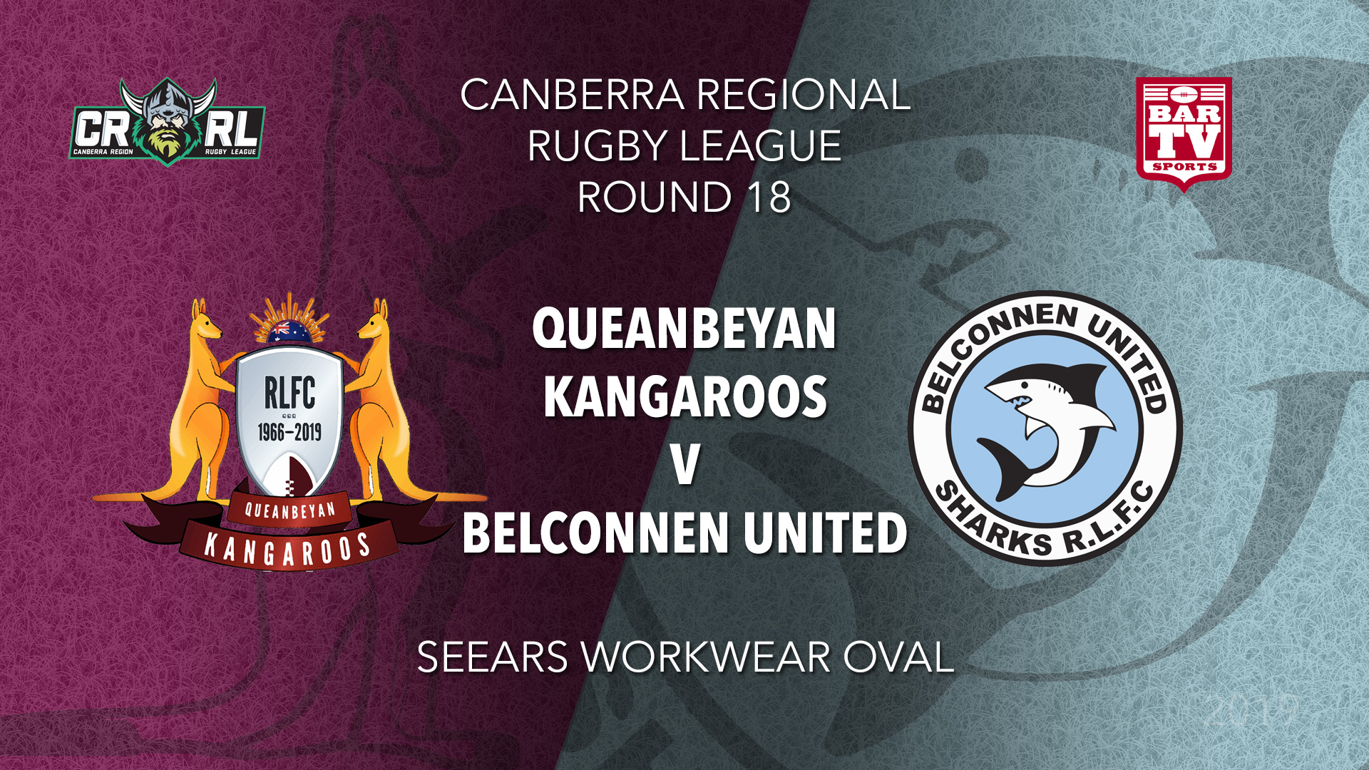 CRRL 1st Grade - Queanbeyan Kangaroos v Belconnen United Sharks Slate Image