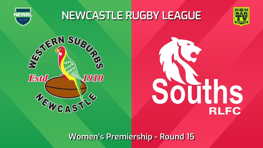 240817-video-Newcastle RL Round 15 - Women's Premiership - Western Suburbs Rosellas v South Newcastle Lions Slate Image