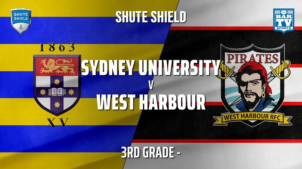 Shute Shield 3rd Grade - Sydney University v West Harbour Slate Image