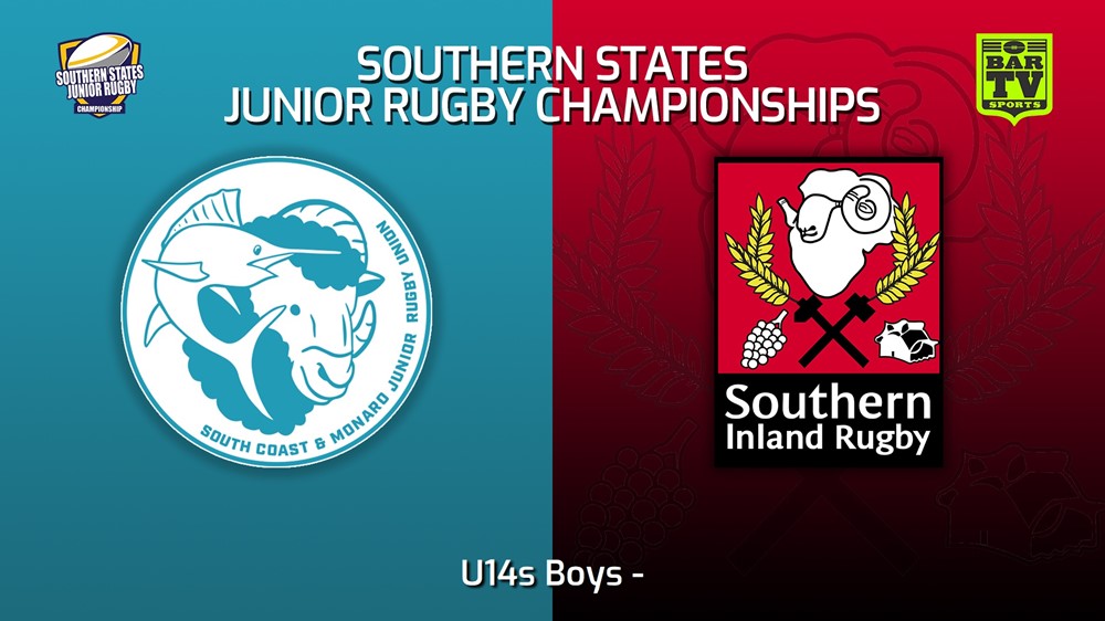 230712-Southern States Junior Rugby Championships U14s Boys - South Coast-Monaro v Southern Inland Minigame Slate Image