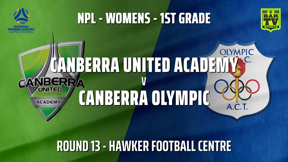 MINI GAME: Capital Womens Round 13 - Canberra United Academy v Canberra Olympic FC (women) Slate Image
