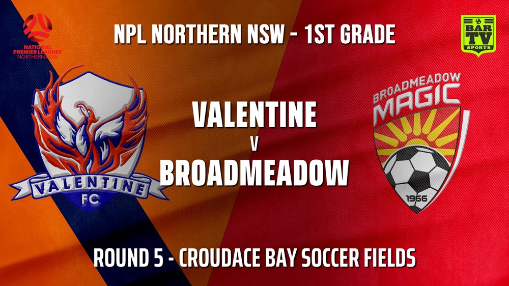 210422-NPL - NNSW Round 5 - Valentine Phoenix FC v Broadmeadow Magic Slate Image