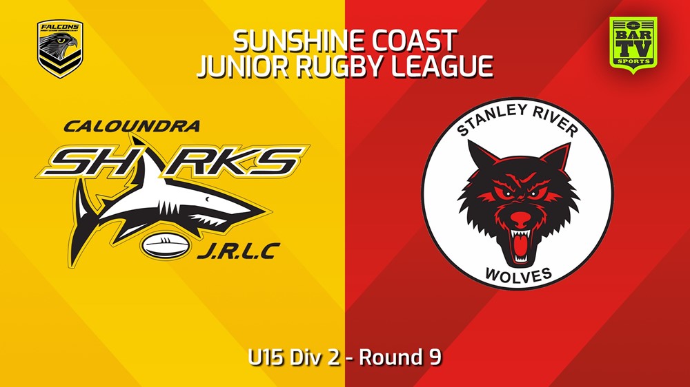 240531-video-Sunshine Coast Junior Rugby League Round 9 - U15 Div 2 - Caloundra Sharks JRL v Stanley River Wolves JRL Minigame Slate Image