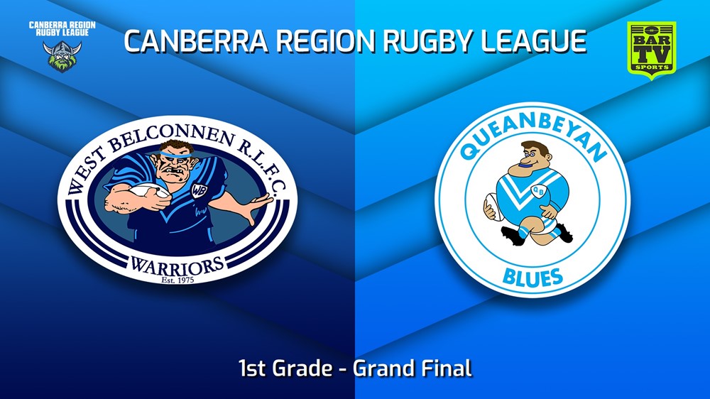 220918-Canberra Grand Final - 1st Grade - West Belconnen Warriors v Queanbeyan Blues Slate Image