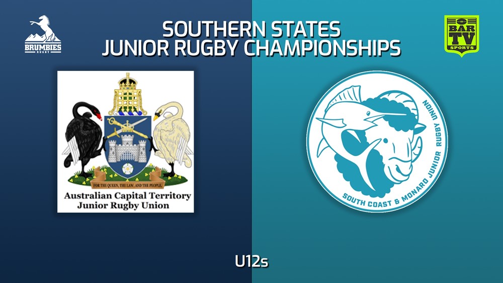 230711-Southern States Junior Rugby Championships U12s - ACTJRU v South Coast-Monaro Minigame Slate Image