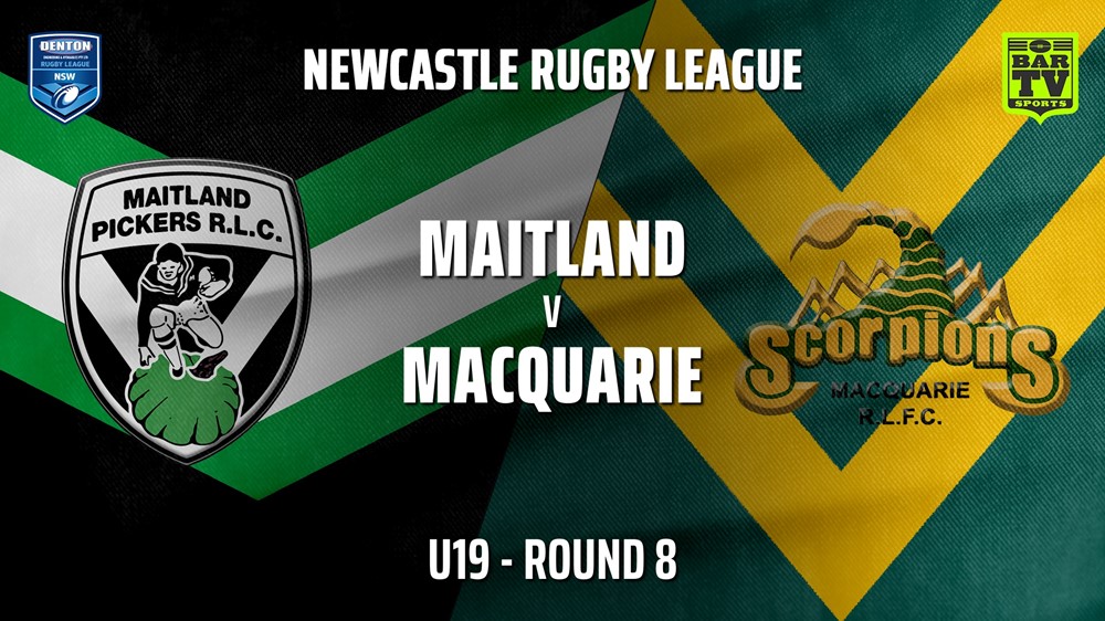 210522-Newcastle Rugby League Round 8 - U19 - Maitland Pickers v Macquarie Scorpions Slate Image