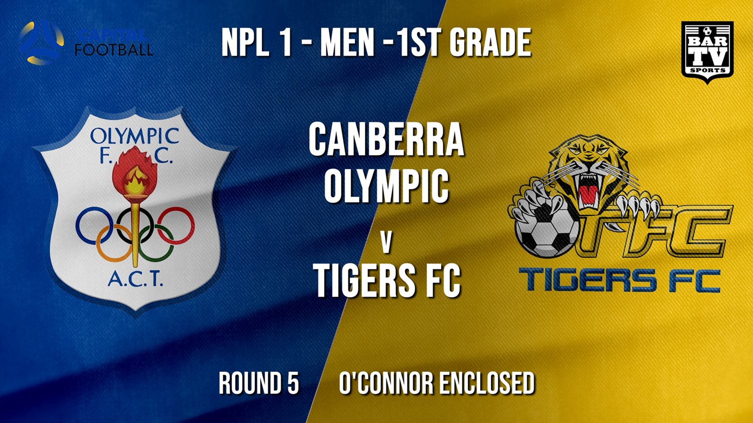 NPL - CAPITAL Round 5 - Canberra Olympic FC v Tigers FC Minigame Slate Image