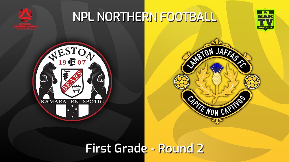 220415-NNSW NPLM Round 2 - Weston Workers FC v Lambton Jaffas FC Slate Image