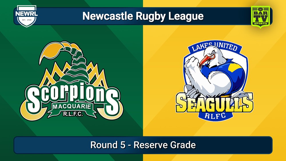 250510-video-Newcastle RL Round 5 - Reserve Grade - Macquarie Scorpions v Lakes United Seagulls Slate Image