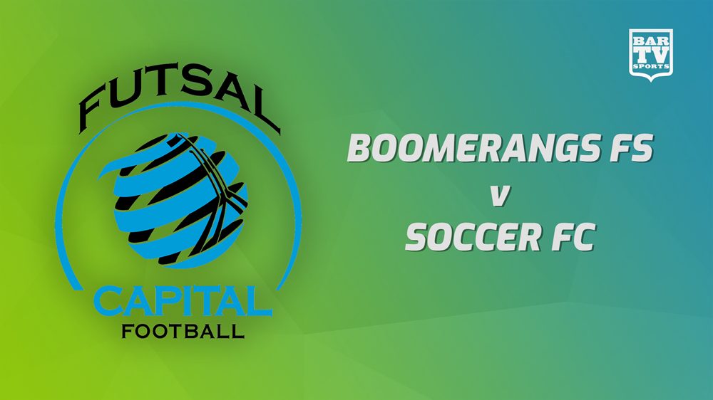 MINI GAME: Capital Football Futsal Semi Final - Boomerangs FS v Soccer FC Slate Image