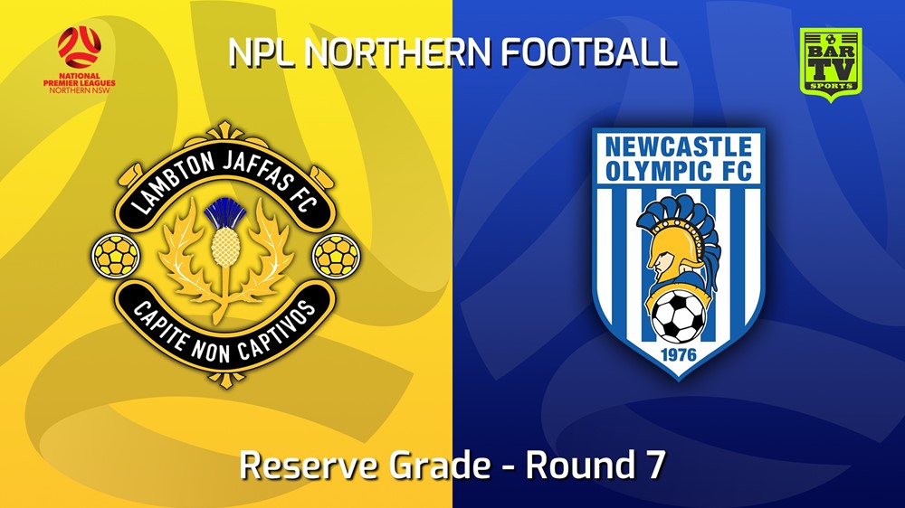 220607-NNSW NPLM Res Round 7 - Lambton Jaffas FC Res v Newcastle Olympic Res Slate Image